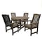 Highwood Usa Lehigh 5pc Round Outdoor Patio Furniture Dining Set AD-DNL48-WBR - alternate 1